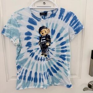 Polo Ralph Lauren Polo Bear Tie Dye T-Shirt S | Spiral Graphic